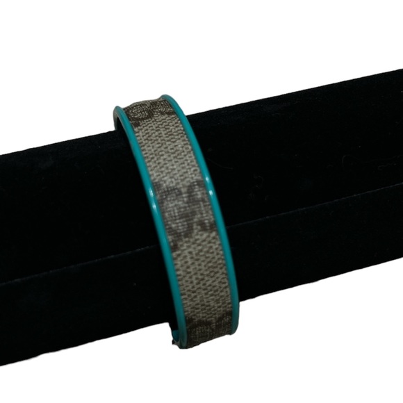 Gucci Embellished Turquoise Monogram Bangle - Picture 3 of 7